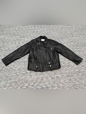 Zara Kids Faux Leather Jacket Motorcycle Jacket Size 6